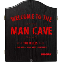 WINMAU Man Cave Printed Wooden Dartboard Cabinet