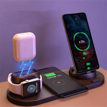 (PINK 6 IN 1) 6 in 1 Wireless Charger Dock Station