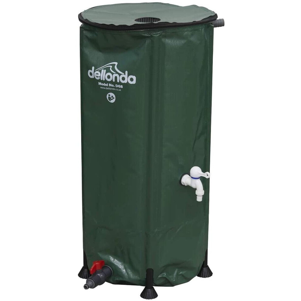 Dellonda 100L Collapsible Fold Up Pvc Garden/Hydroponics Water Butt With Zipped Lid & Drain Tap