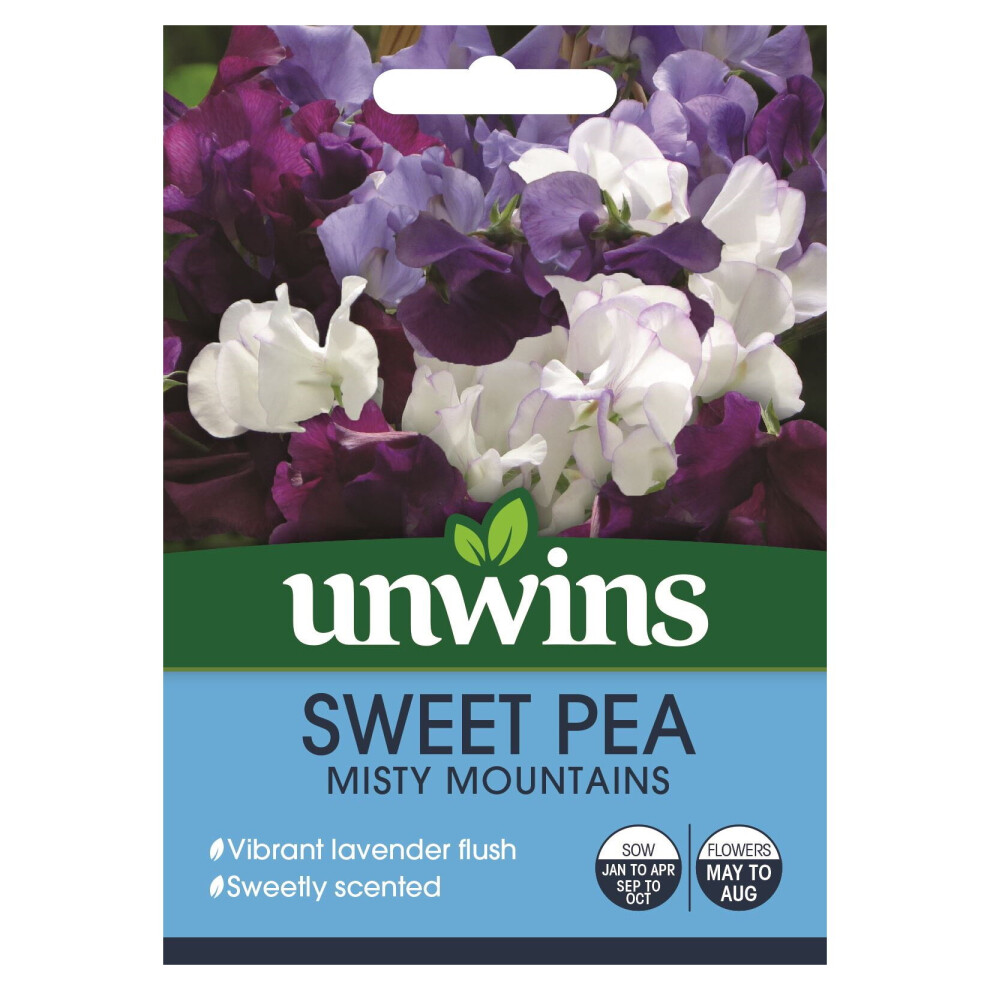 Unwins - Flowers - Sweet Pea Misty Mountains Seeds