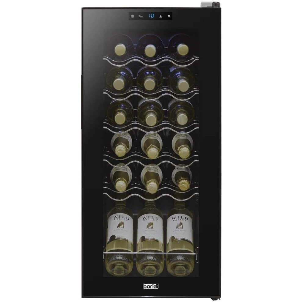 18-Bottle Wine Cooler Fridge With Touch Screen & LED Light