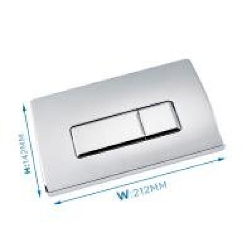 Square Chrome Pneumatic Toilet Concealed Cistern Large Flush Plate 1