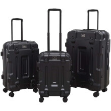 Dellonda Piece Lightweight Luggage Suitcase Set with ABS+PC Shell & TSA lock - 20", 24", 28" - Black