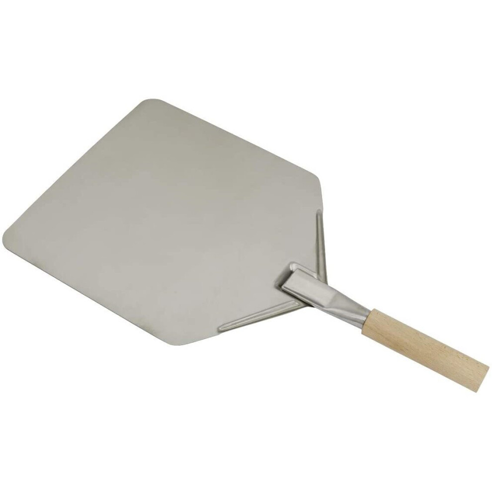 Dellonda Stainless Steel Pizza Paddle, Pizza Peel, 11 x 15" blade with 5" Wooden Handle