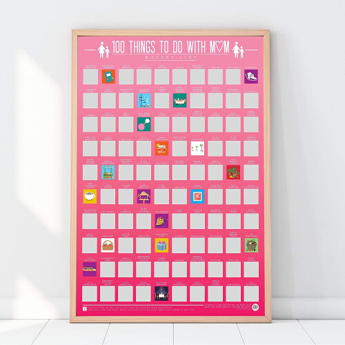 100 Things To Do With Mum Scratch Off Activity Poster