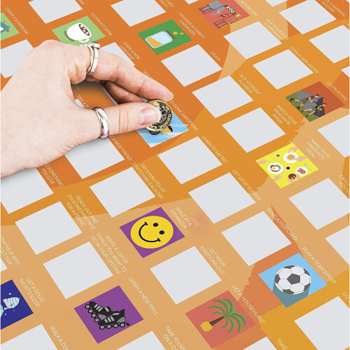 100 Things To Do For Wellbeing Scratch Off Bucket List Poster 1