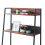 Timber Art Design UK Abbey Rustic Retro Ladder Bookcase Desk Shelving Shelf Unit 3 Tier Drawer 4