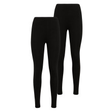 (2XL 20-22) Women's 2 Pack Black Viscose full Length Leggings