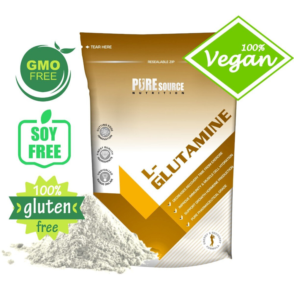 Pure Source Nutrition (1Kg) L Glutamine Powder Amino Acid Muscle Gain Psn