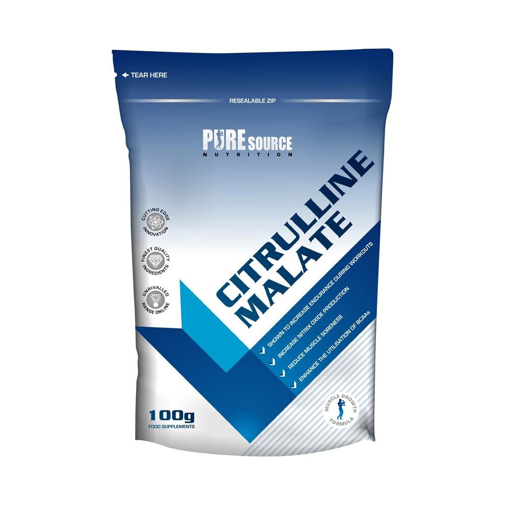 Pure Source Nutrition (100G) Citrulline Malate Powder Pre Workout Muscle Pump