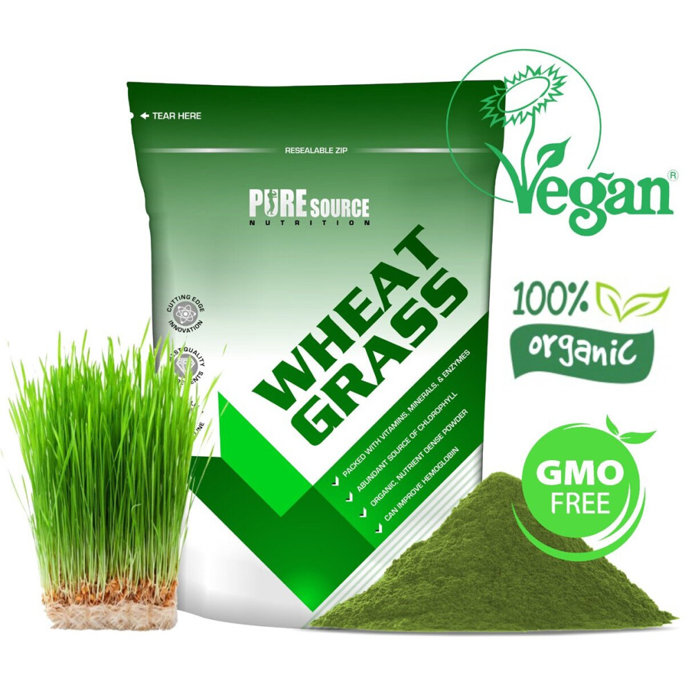 Pure Source Nutrition Grain (750G) Wheat Grass Powder Organic Vegan Superfood Psn