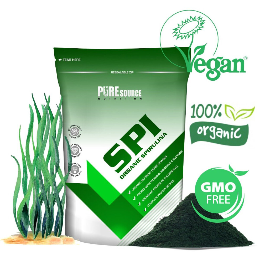 Pure Source Nutrition (1Kg) Spirulina Powder Organic Gmo Free Vegan Detox Psn
