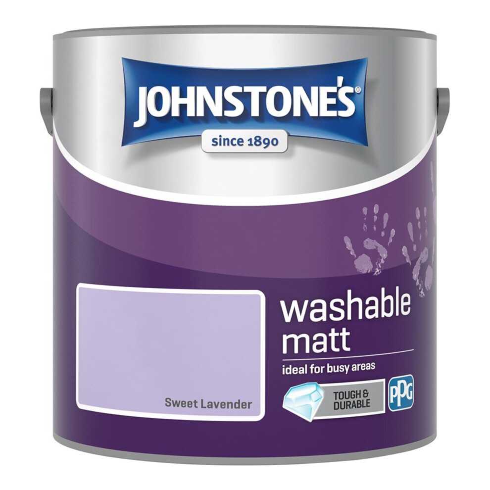 Johnstones Washable Matt Wall Emulsion Paint 2.5l Sweet Lavender