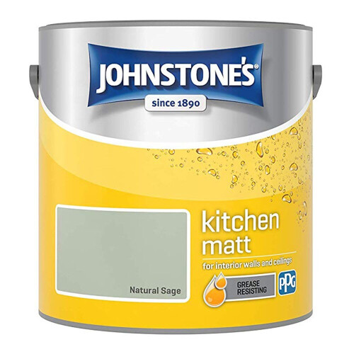 Johnstone's Johnstones Kitchen Matt Wall Ceiling Emulsion Paint 2.5l Natural Sage