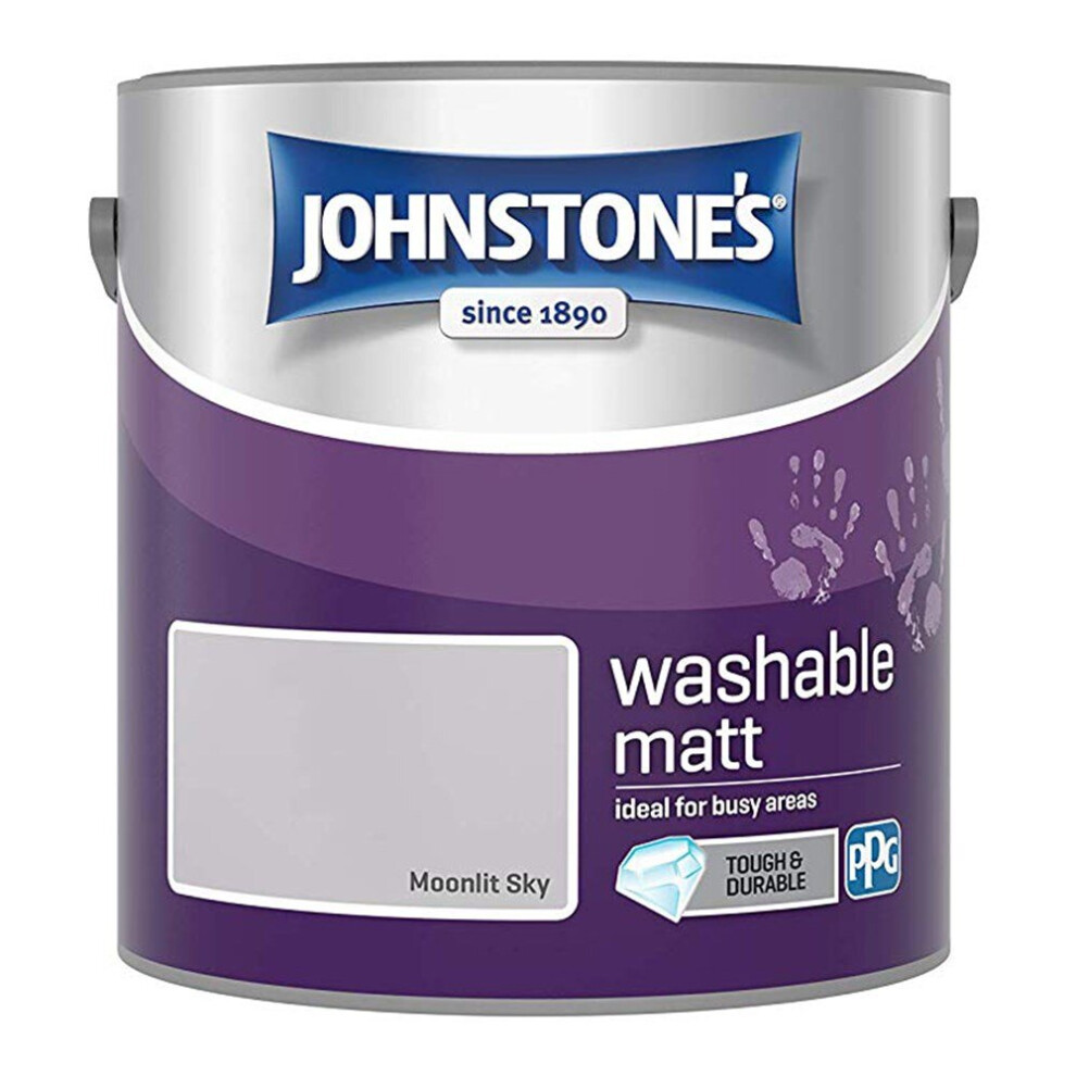 Johnstones Washable Matt Wall Emulsion Paint 2.5l Moonlit Sky