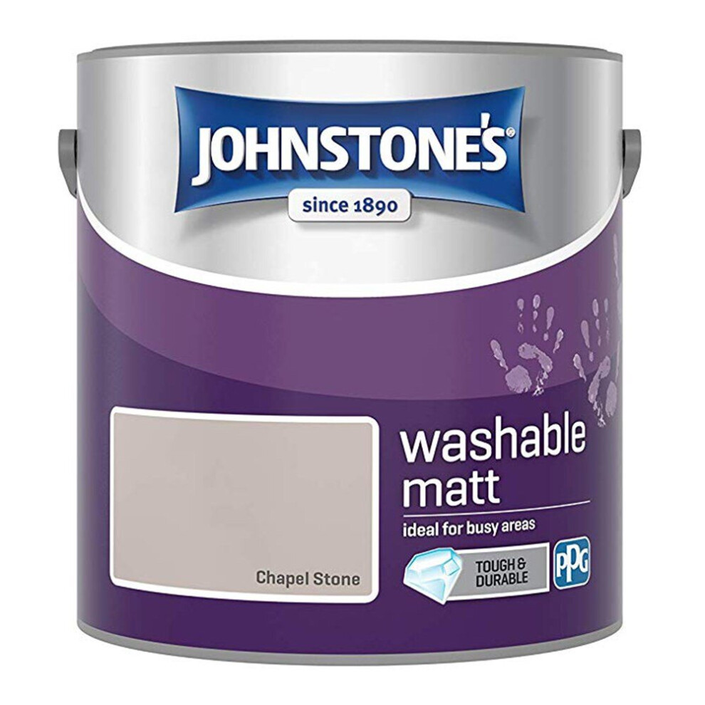 Johnstones Washable Matt Wall Emulsion Paint 2.5l Chapel Stone