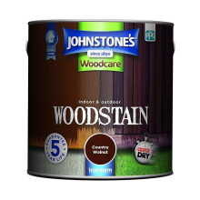 Johnstones Woodcare Indoor & Outdoor Woodstain 2.5l Country Walnut