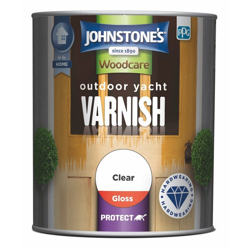 Johnstones Woodcare Outdoor Yacht Varnish 750ml Gloss Clear