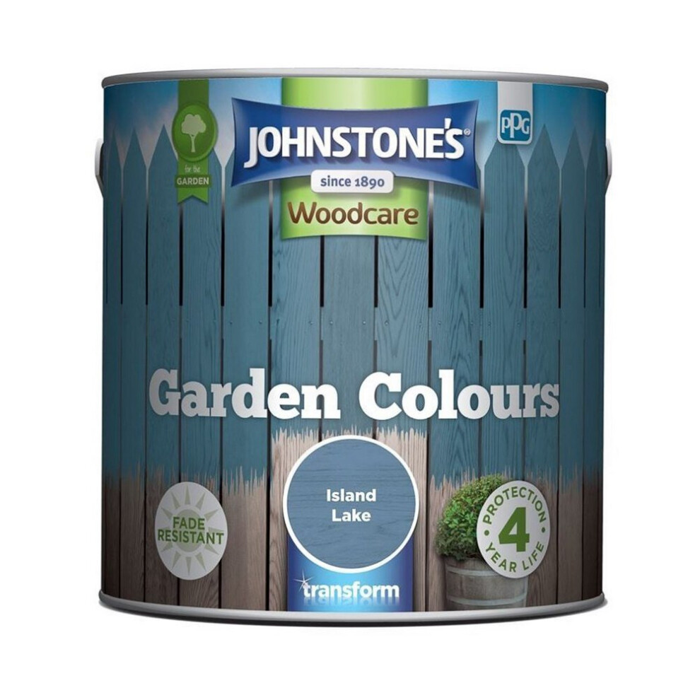 Johnstones Woodcare Garden Colours Paint 2.5l Island Lake