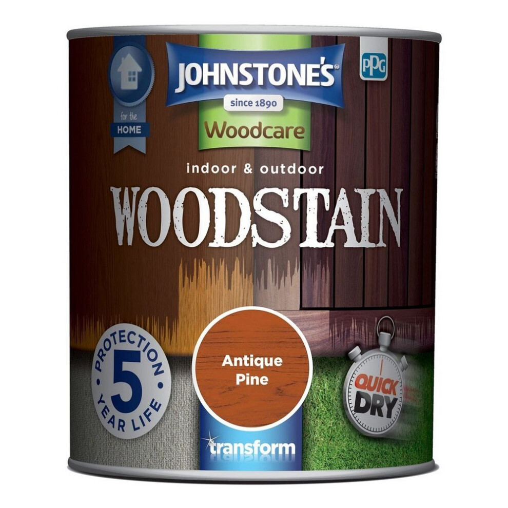 Johnstones Woodcare Indoor & Outdoor Woodstain 750ml Antique Pine