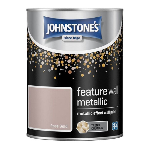 Johnstone's Johnstones Feature Wall Metallic Effect Wall Paint 1.25l Rose Gold
