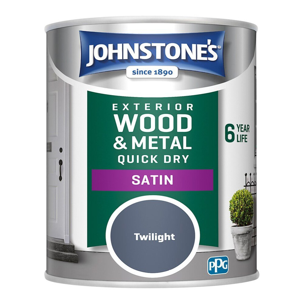 Johnstones Exterior Wood & Metal Quick Dry Satin Paint 750ml Twilight