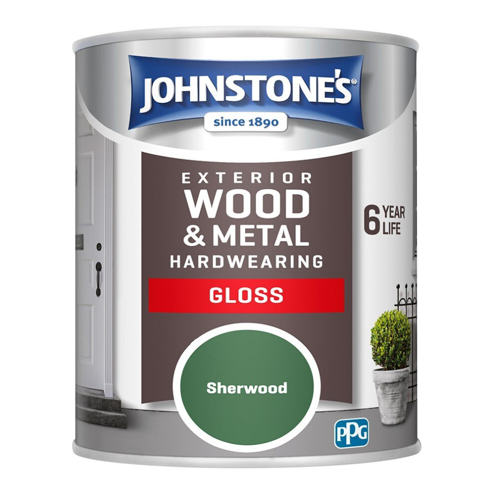 Johnstones Exterior Wood & Metal Hardwearing Gloss Paint 750ml Sherwood