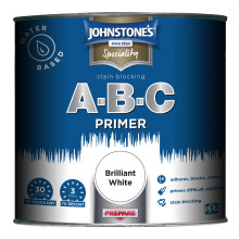 Johnstones Speciality Stain Blocking A B C Primer Paint 2.5l Brilliant White
