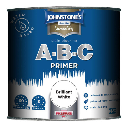 Johnstone's Johnstones Speciality Stain Blocking A B C Primer Paint 2.5l Brilliant White