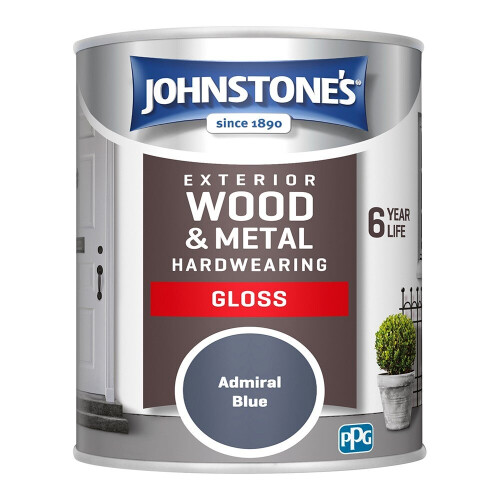 Johnstone's Johnstones Exterior Wood & Metal Hardwearing Gloss Paint 750ml Admiral Blue