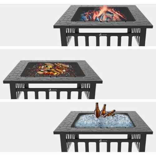 3 in 1 Fire Pit BBQ Grill Ice Pit Trend 2
