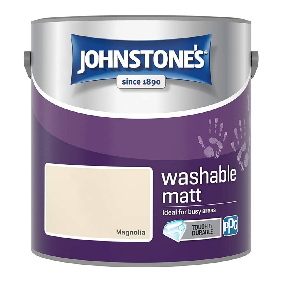 Johnstones Washable Matt Wall Emulsion Paint 2.5l Magnolia