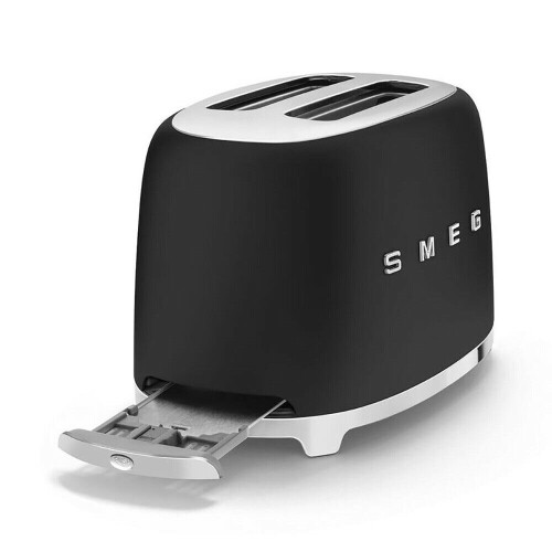 Smeg Smeg TSF01BLMUK 950W Retro Style 2 Slice Toaster, Black 2