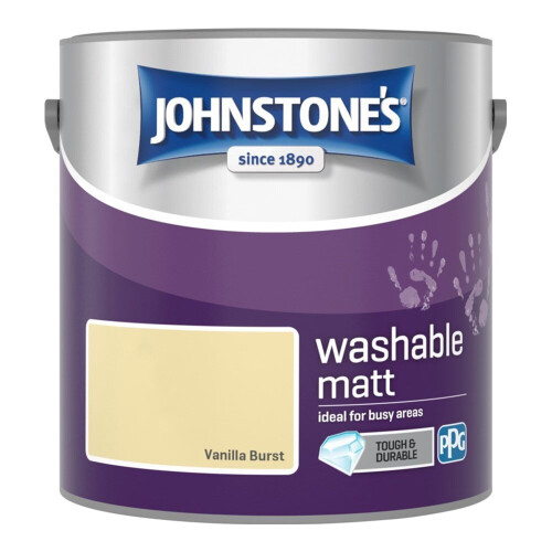 Johnstone's Johnstones Washable Matt Wall Emulsion Paint 2.5l Vanilla Burst