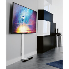 AVF FL601LT Against the wall Standing TV Mount with Tilt for up to 80 inch TVs - Black/White