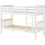 Seconique Neptune Single 3ft Bunk MDF Bed Frame White With Pine Slats 2