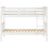 Seconique Neptune Single 3ft Bunk MDF Bed Frame White With Pine Slats 3