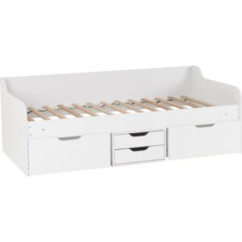 Seconique Dante Day Bed Frame MDF Drawer Base White 1