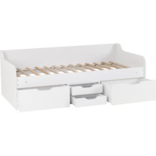 Seconique Dante Day Bed Frame MDF Drawer Base White 2