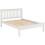 Seconique Monaco King 5ft-150cm MDF Bed Frame Low Foot End White With Pine Slats 2