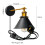 Plug In Wall Lamp+Dimmer Switch Vintage Shade Industrial Sconce 4m Cable UK 2