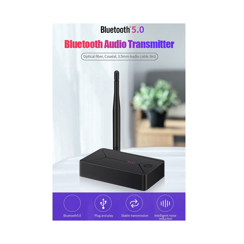 Tx13 3 In 1 Bluetooth Transmitter Optical Coaxial Aux 3.5Mm Audio Converter 7437021212205