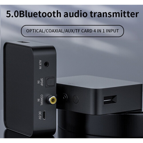 T6 Bluetooth Audio Transmitter Multifunction AUX SPDIF RCA TF Card For TV PC 1
