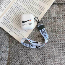 (White, Apple Airpods Gen 1 & 2) Off White Nike Airpods Case Airpods 1 & 2 Airpods Pro Lanyard included Ships from UK