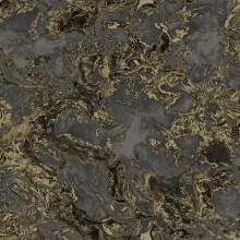 Debona Liquid Marble Black Gold Wallpaper 6357