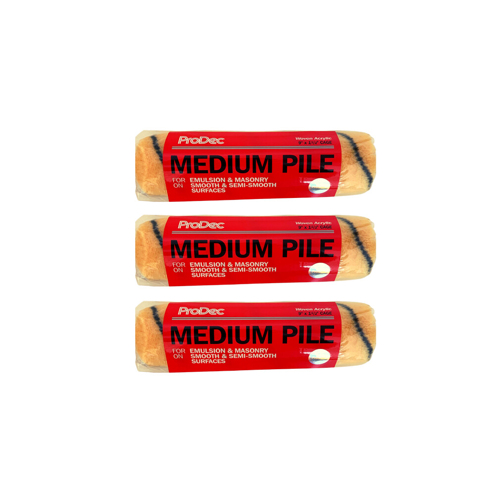 ProDec 9" x 1.5" Medium Pile Tiger Stripe Roller Sleeves - (3 Pack)