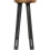 Seconique Quebec Wave Edge Coffee Table Metal -Medium Oak Effect/Black 8