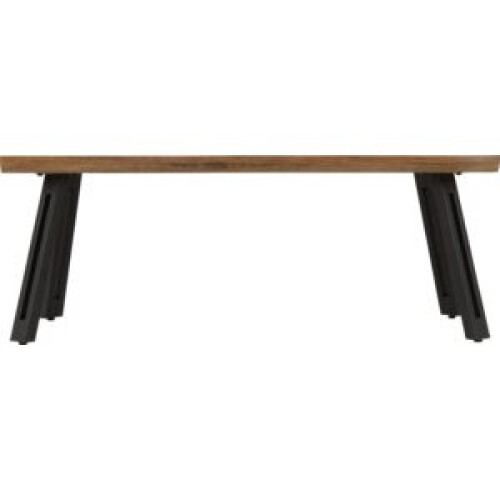 Seconique Quebec Wave Edge Coffee Table Metal -Medium Oak Effect/Black 1