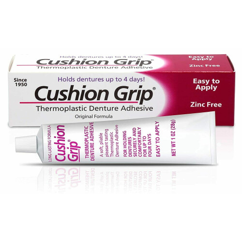 Cushion Grip - A Soft Pliable Thermoplastic Denture Adhesive (1-PK
