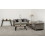 Seconique Quebec Round Coffee Table Set Metal Plastic Feet-Medium Oak Effect/Black 2